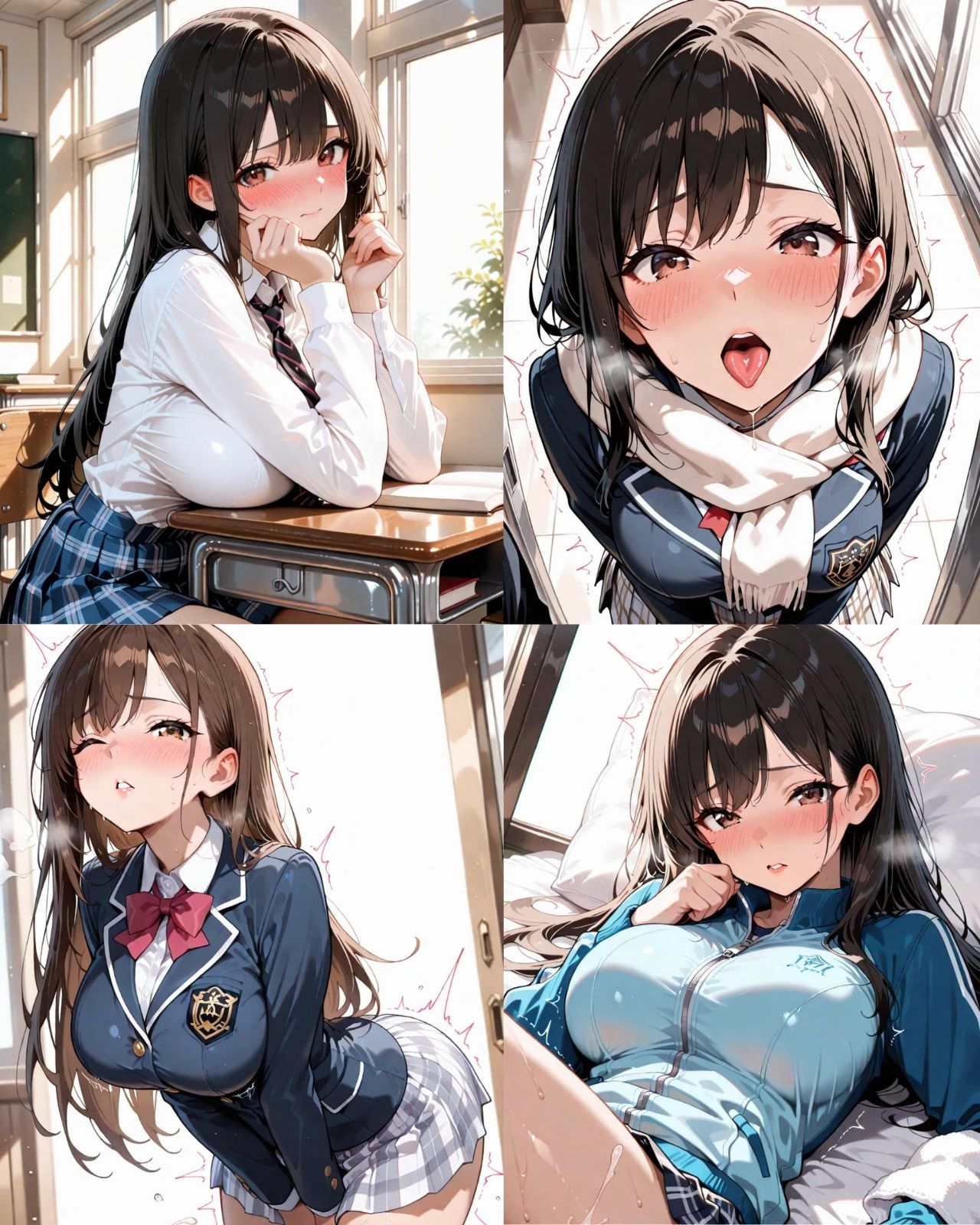 女子校生  メス堕ち  放課後の汗だく性指導 - サンプル画像 1