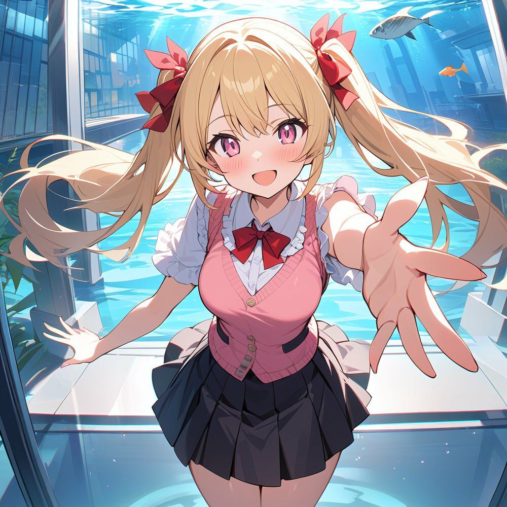 甘えんぼ彼女・莉愛 -水族館デート日記- - サンプル画像 1