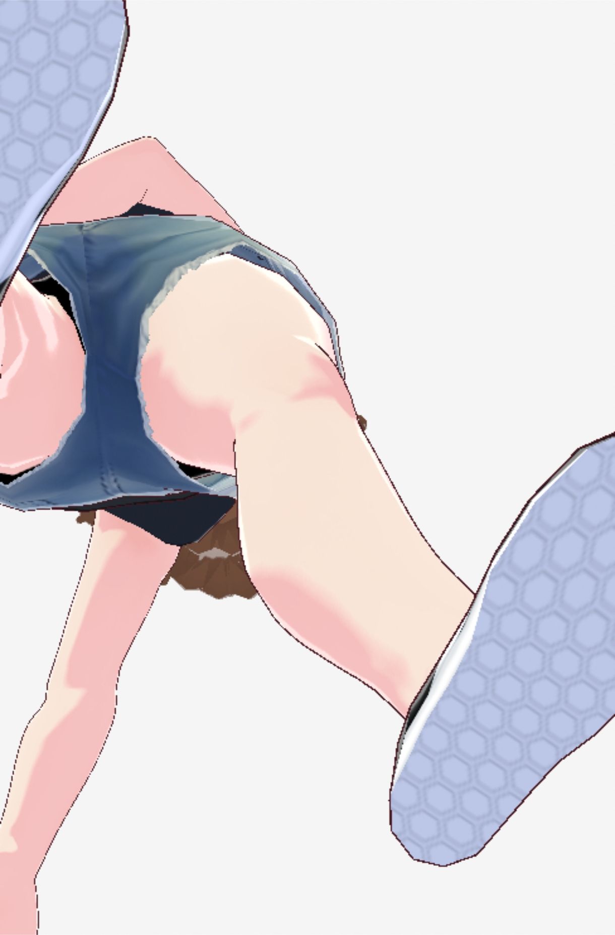 黒いノースリーブにデニムのショートパンツのお姉さん（セリフなし  3DCGモデル  イラスト集） - サンプル画像 7