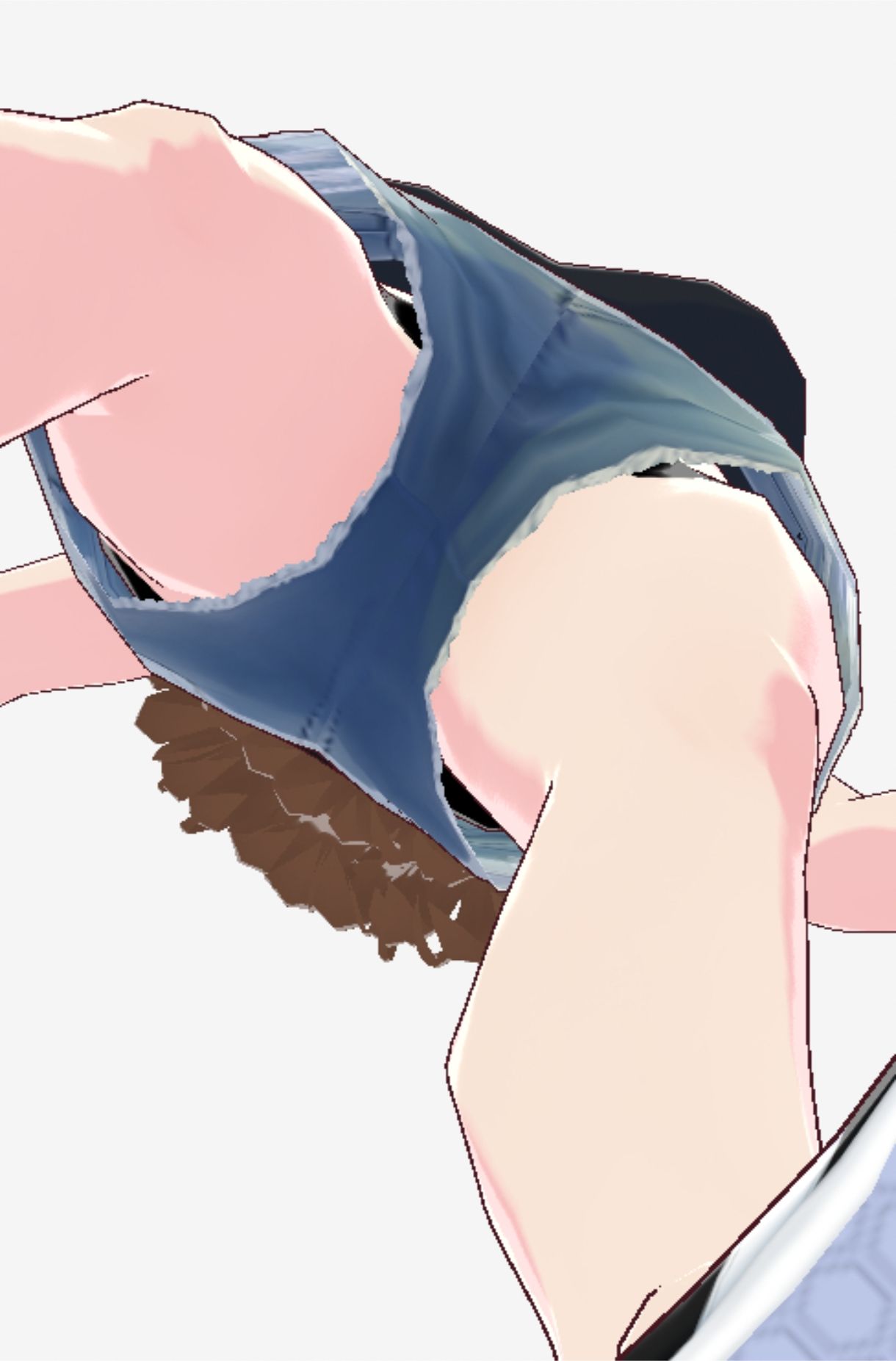 黒いノースリーブにデニムのショートパンツのお姉さん（セリフなし  3DCGモデル  イラスト集） - サンプル画像 8