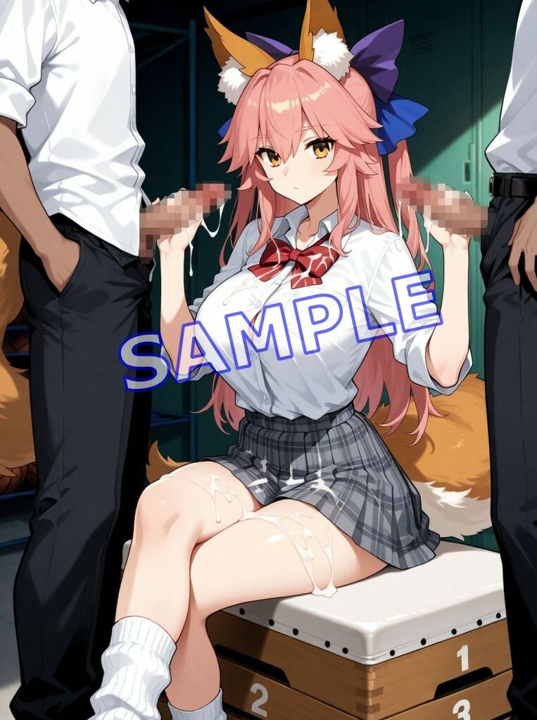 Fate/EXTRAネロ＆玉藻の前  制服＋競泳水着CG集 - サンプル画像 9