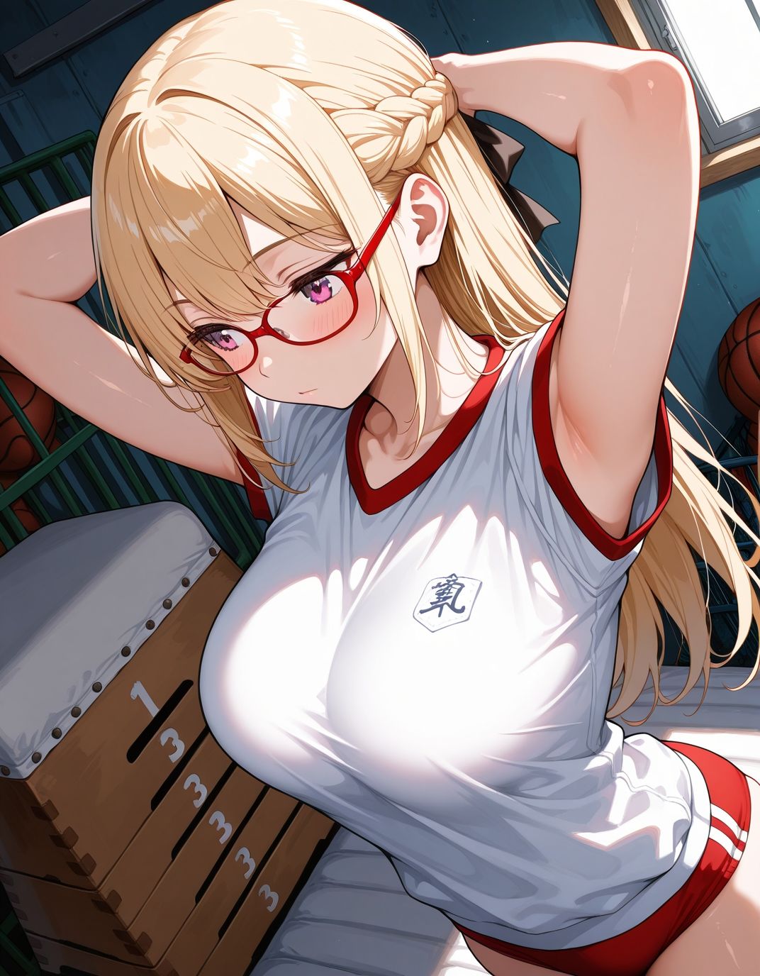 ブルマ日和。― 三つ編みメガネ女子編 ― - サンプル画像 6