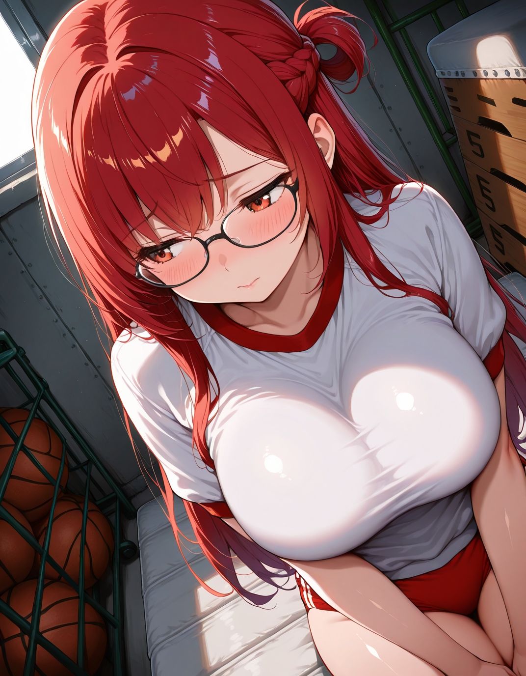 ブルマ日和。― 三つ編みメガネ女子編 ― - サンプル画像 7