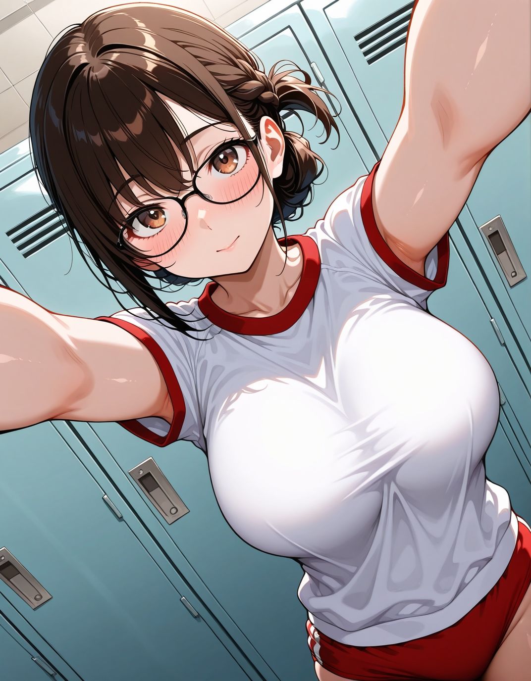 ブルマ日和。― 三つ編みメガネ女子編 ― - サンプル画像 10