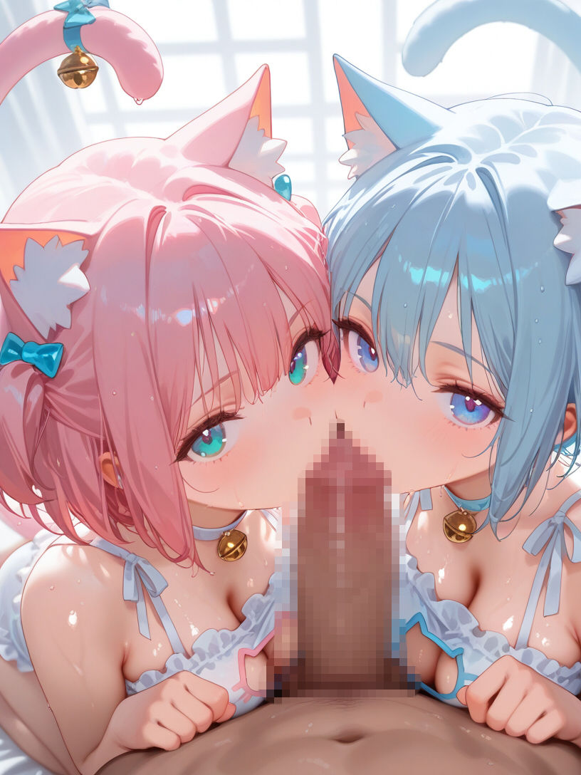 巨乳猫耳女子とハーレムエッチ2 - サンプル画像 2