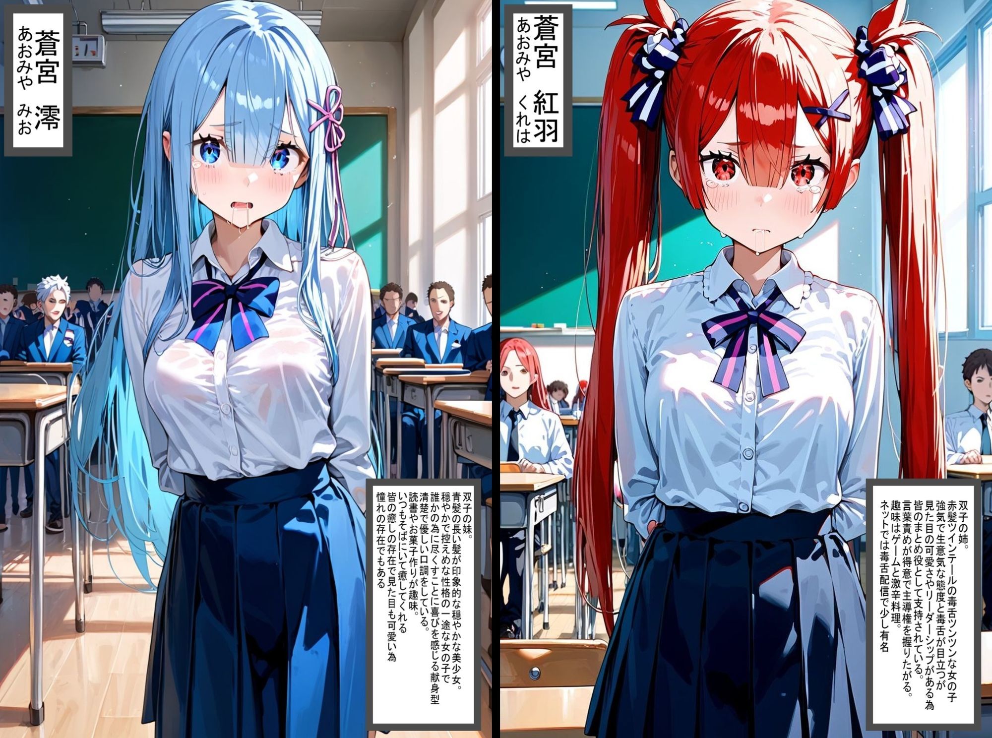 2人の狙われたJK 性奴●化計画（澪・紅羽） - サンプル画像 1