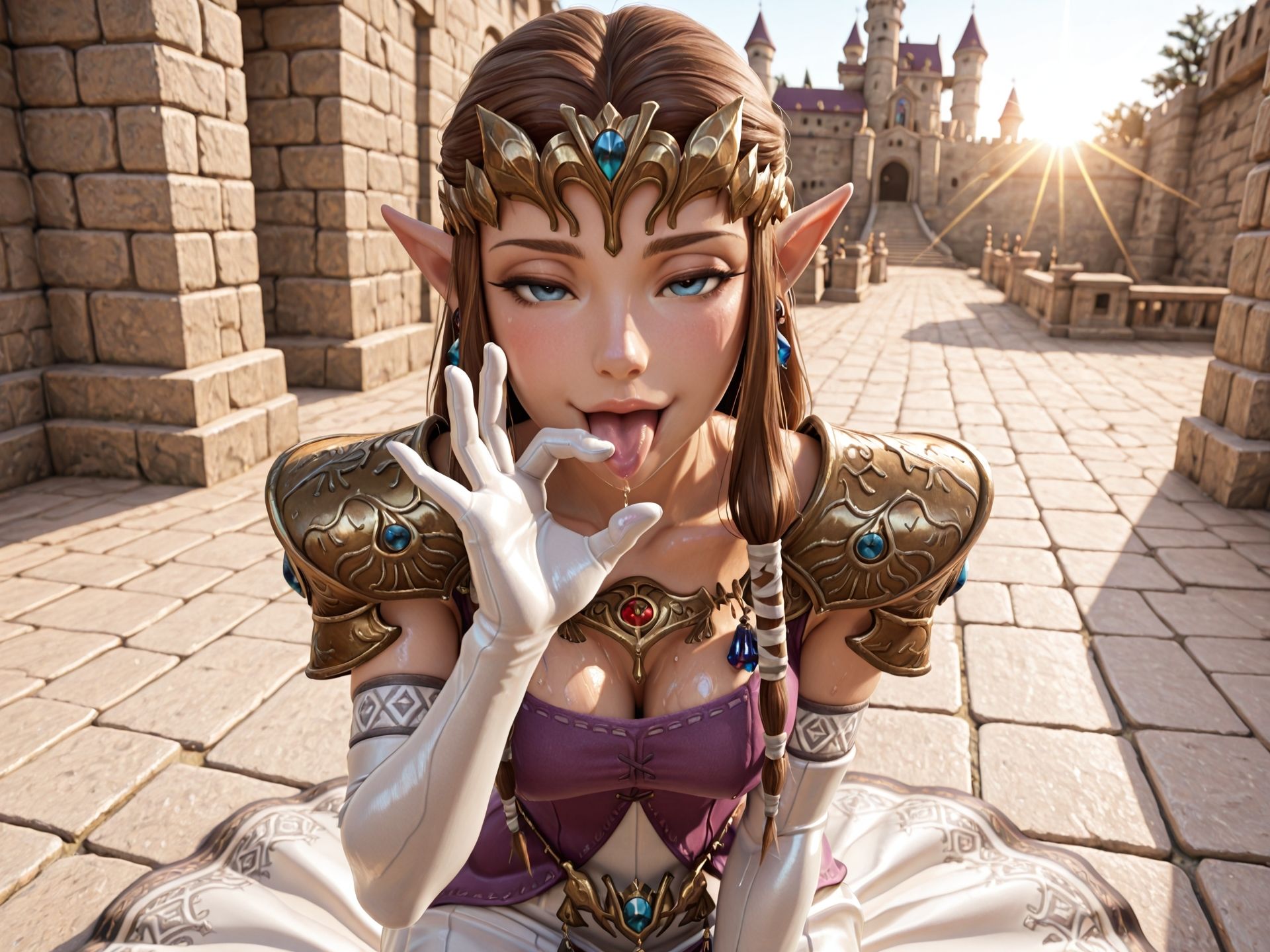 ハイ○ル王国の姫 奉仕巡業 - サンプル画像 1