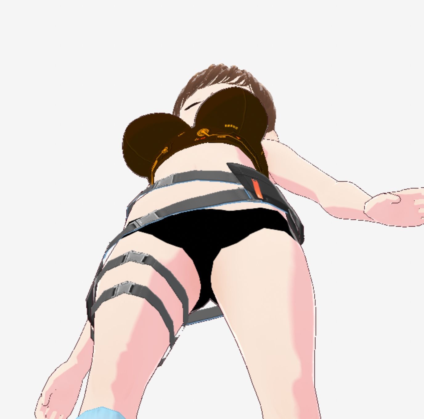 戦ってるようなファッションブラの巨乳美女（セリフなし  3DCGモデル  イラスト集） - サンプル画像 1