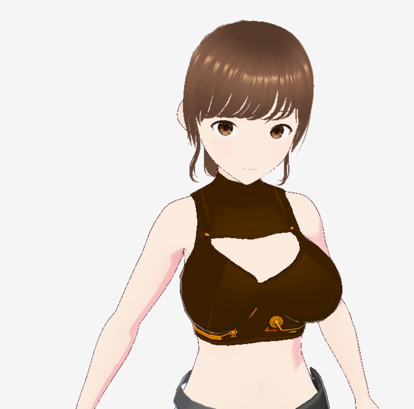 戦ってるようなファッションブラの巨乳美女（セリフなし  3DCGモデル  イラスト集） - サンプル画像 4