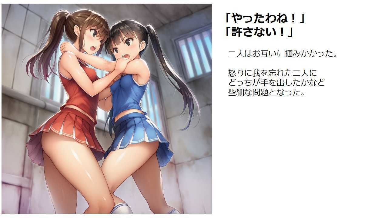 ライバル校のチアガール二人が出会ってバトルになった件 - サンプル画像 4