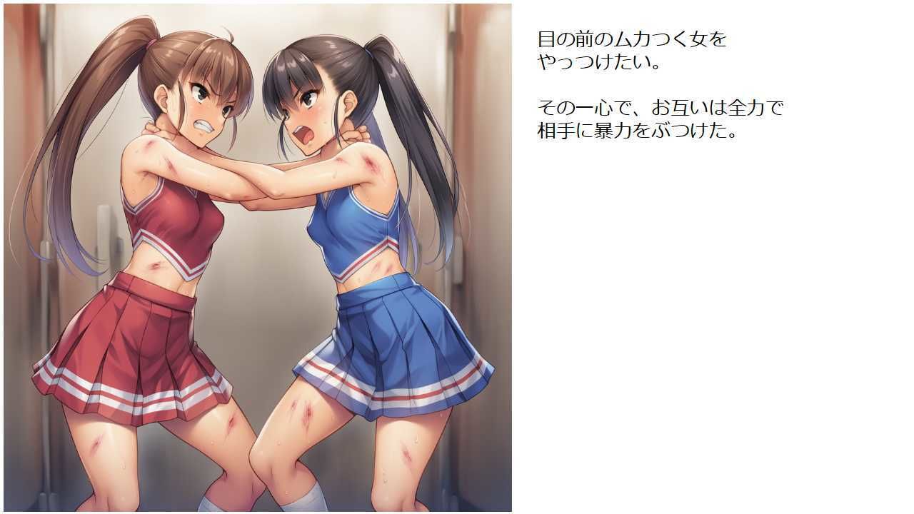 ライバル校のチアガール二人が出会ってバトルになった件 - サンプル画像 5