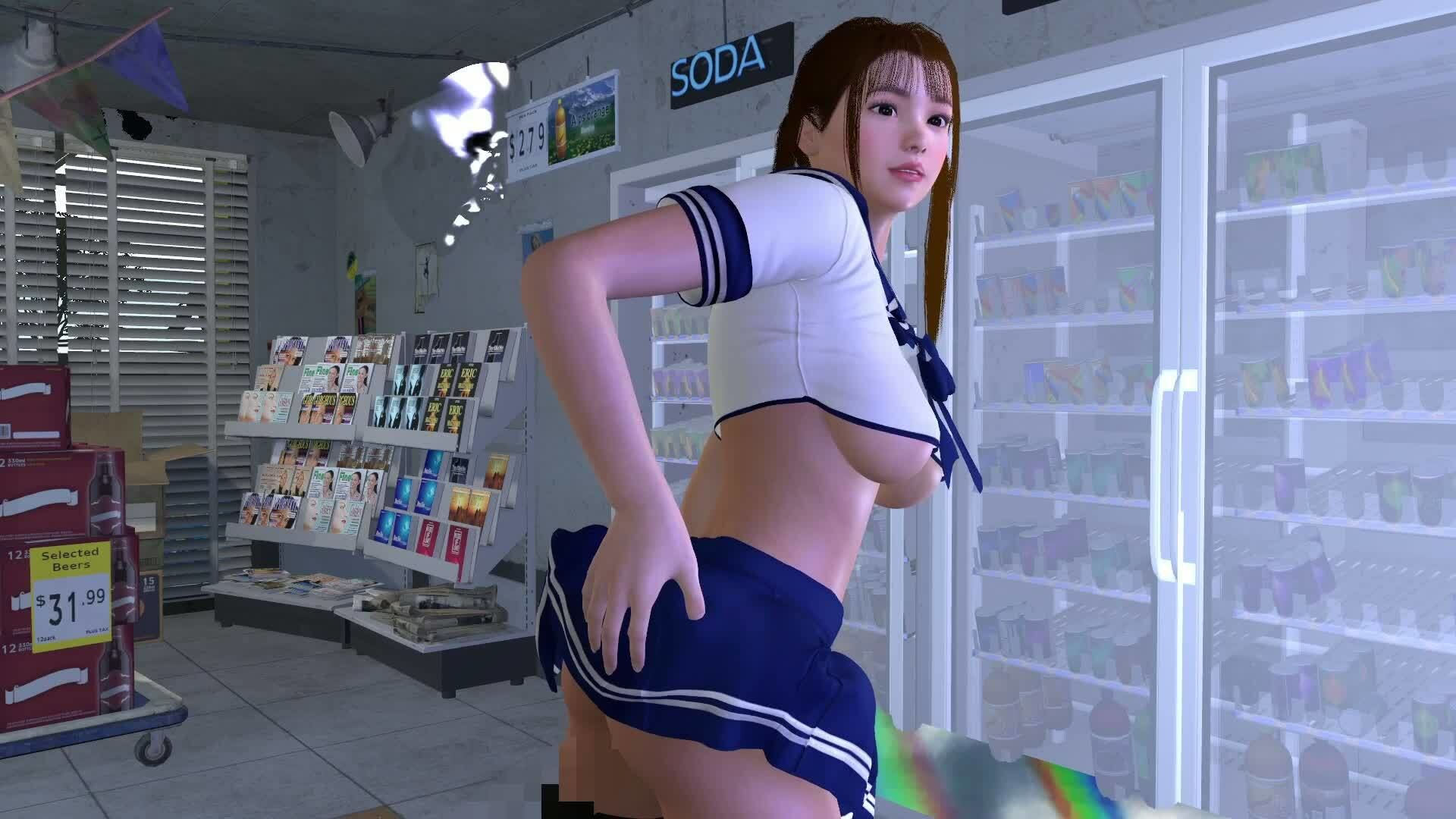 【ROMV371】ロリ巨乳JKレ●プ透明人間コンビニフルセックス「誰もいなのにレ●プされてる！？」 - サンプル画像 3