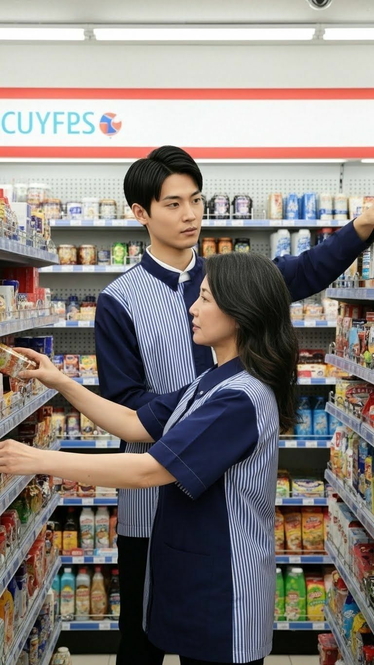 【コンビニの真面目そうなパート熟女、第一話】実は隠れ巨乳のムッツリスケベの貪欲オンナだった - サンプル画像 2