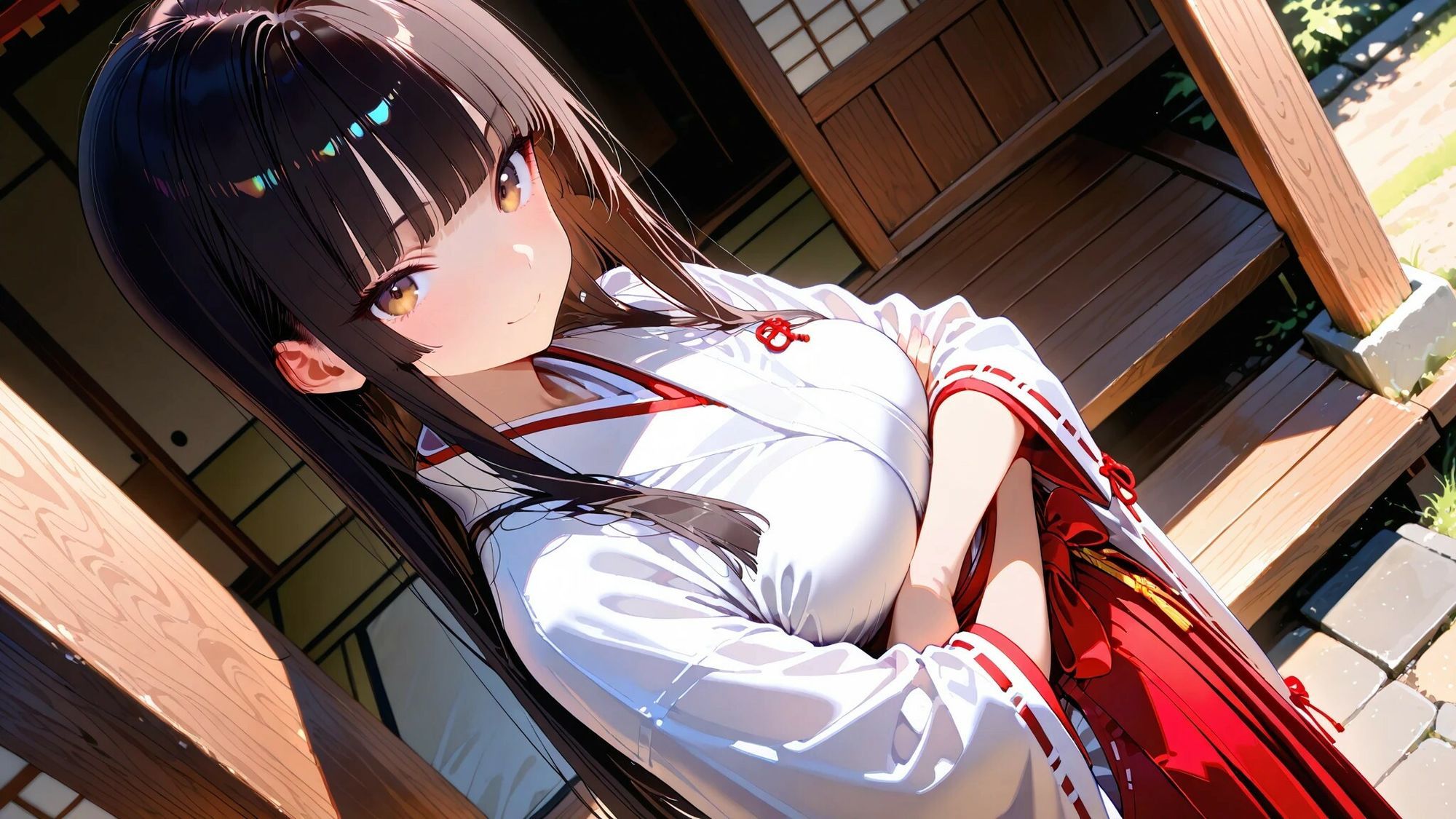 神前に散りし戦巫女の純潔 - サンプル画像 1