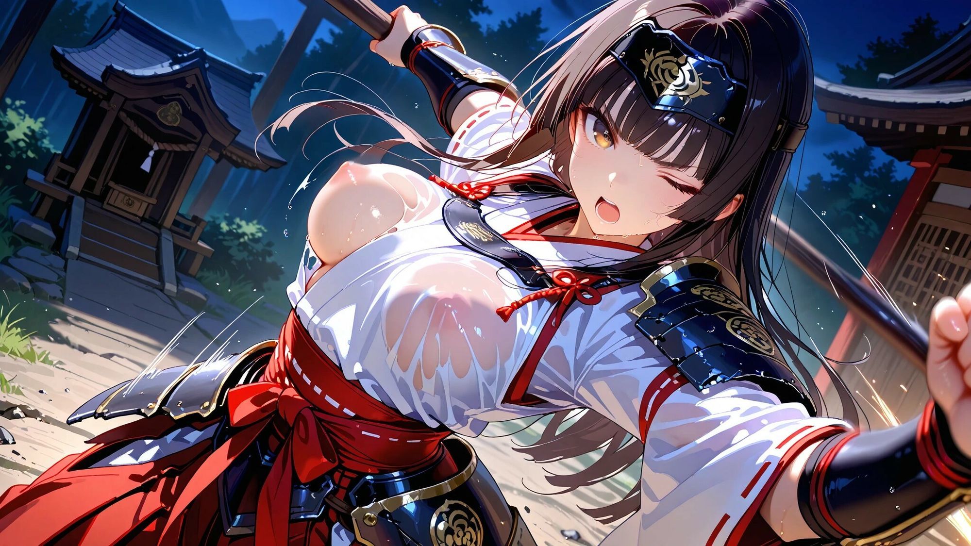 神前に散りし戦巫女の純潔 - サンプル画像 3