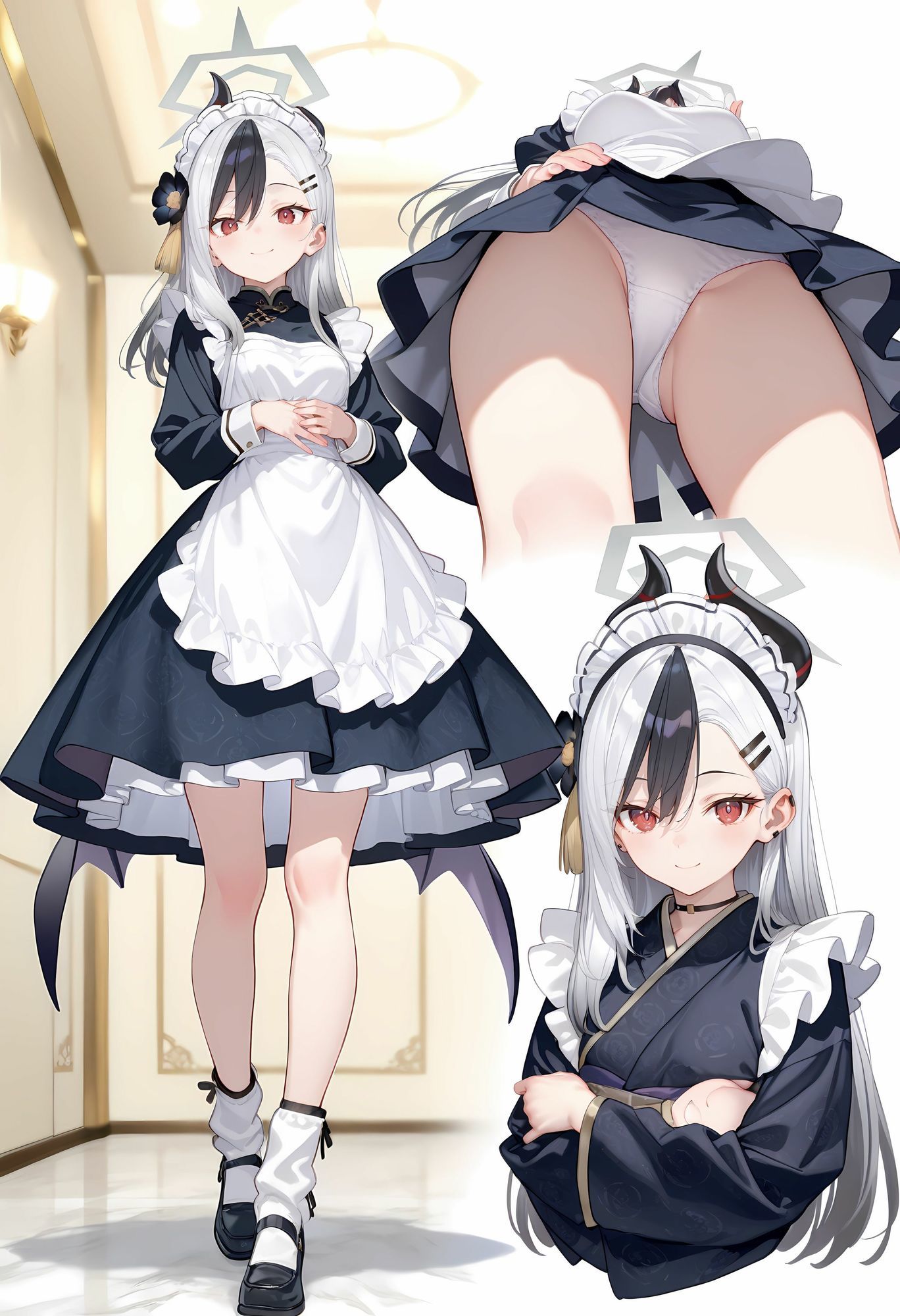 ブルアカCG集5-マルチアングル500枚（ノーマル・下着・メイド・着物・胸チラ） - サンプル画像 4