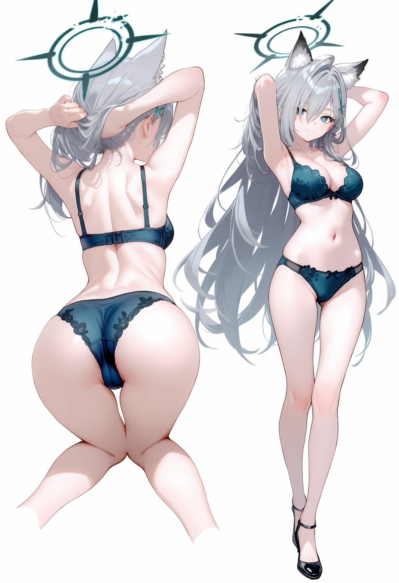 ブルアカCG集5-マルチアングル500枚（ノーマル・下着・メイド・着物・胸チラ） - サンプル画像 9