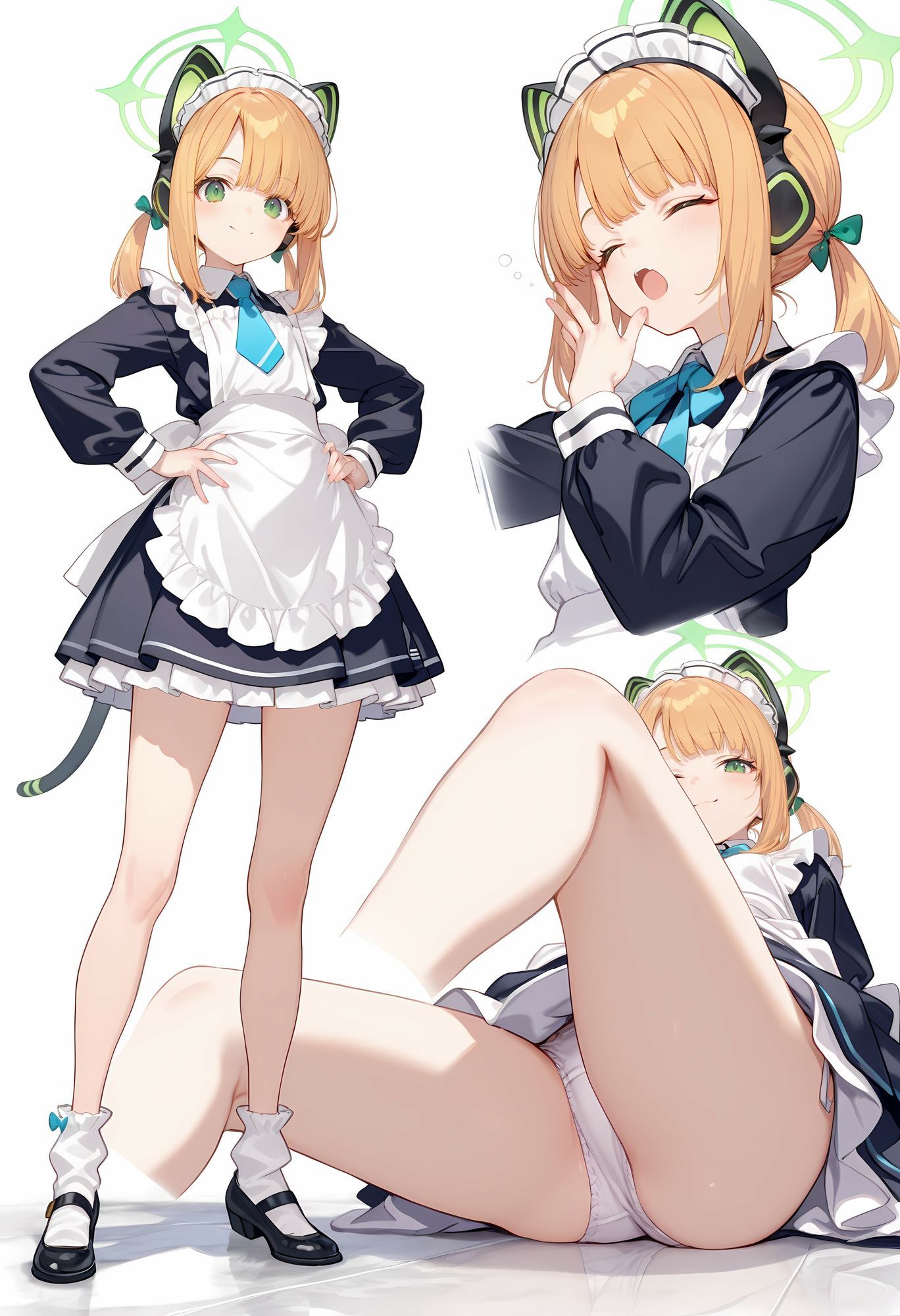 ブルアカCG集6-マルチアングル500枚（下着・メイド・胸チラ・チャイナ・パンスト） - サンプル画像 5