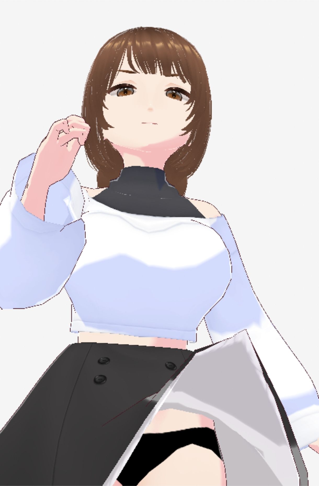 ツンデレっぽい巨乳のお姉さん（セリフなし  3DCGモデル  イラスト集） - サンプル画像 1