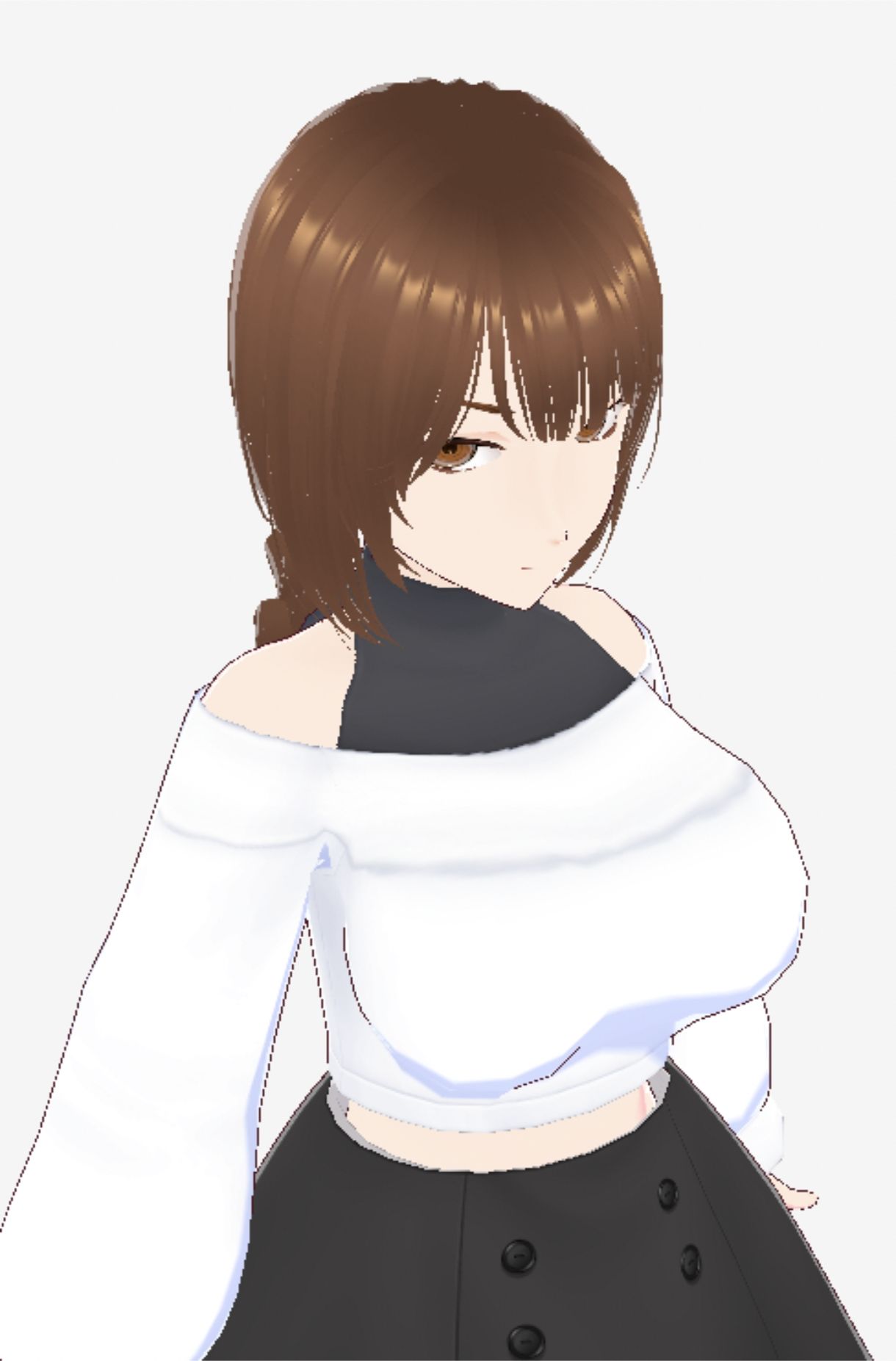 ツンデレっぽい巨乳のお姉さん（セリフなし  3DCGモデル  イラスト集） - サンプル画像 3