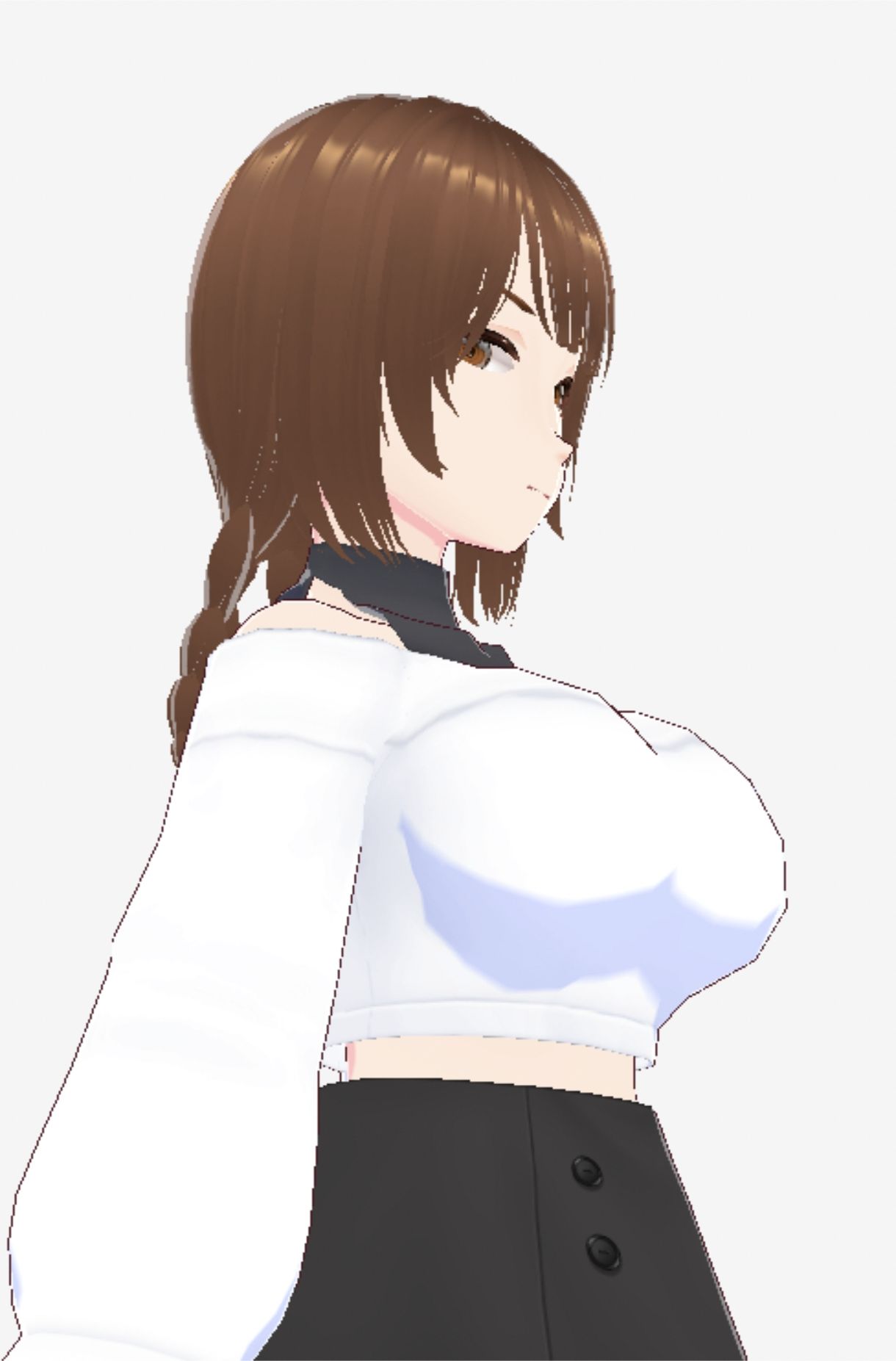 ツンデレっぽい巨乳のお姉さん（セリフなし  3DCGモデル  イラスト集） - サンプル画像 4