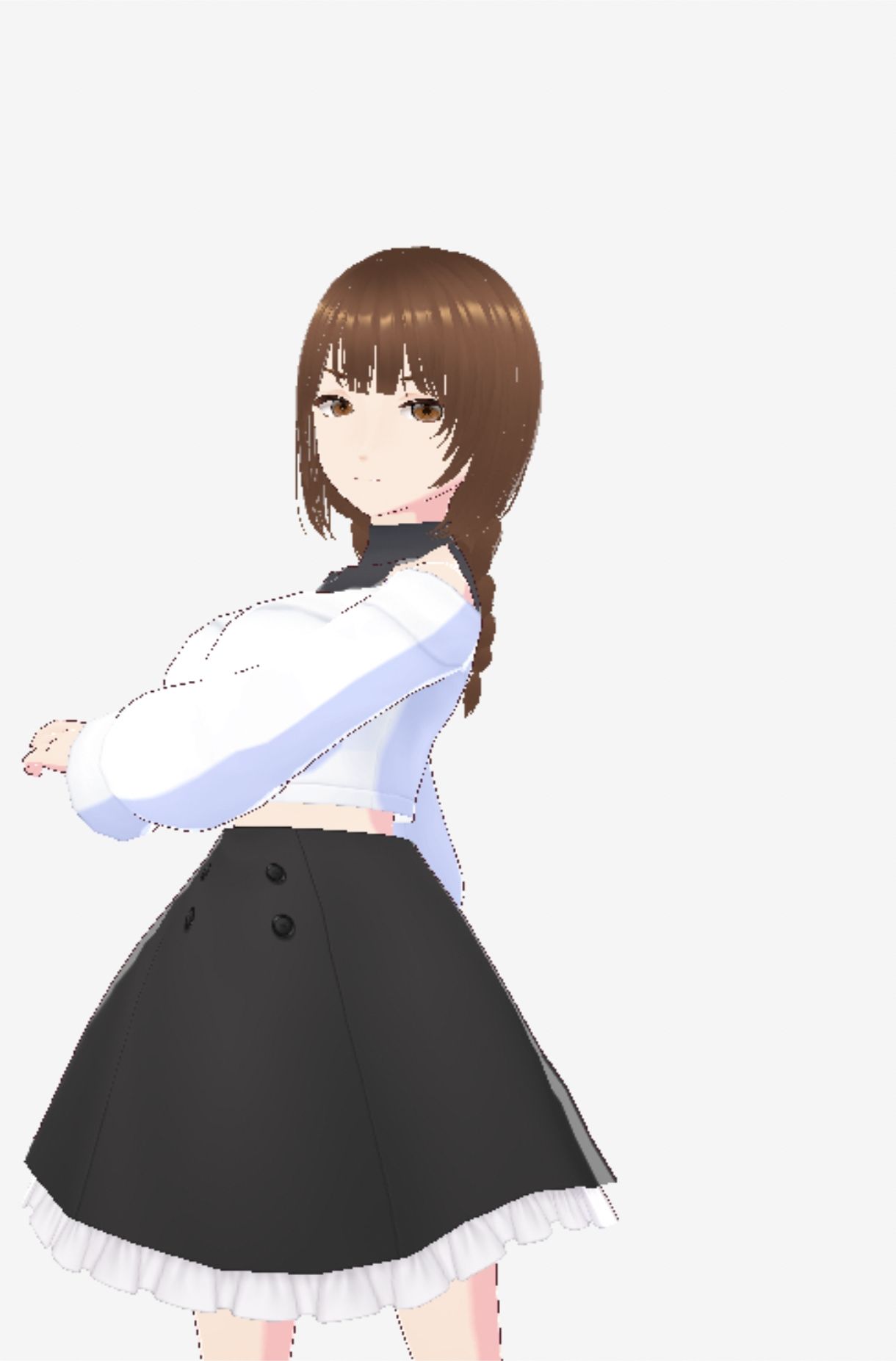 ツンデレっぽい巨乳のお姉さん（セリフなし  3DCGモデル  イラスト集） - サンプル画像 5