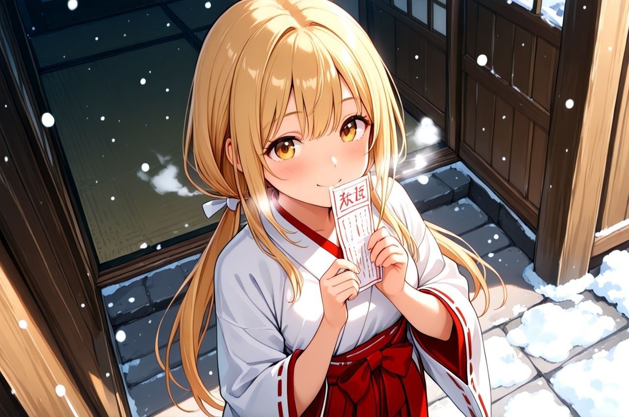 惚れられメイドのシャーリー  デキ婚狙いのご主人様に今日も孕ませる勢いで中だしえっちされちゃうお話 巫女服編 - サンプル画像 1