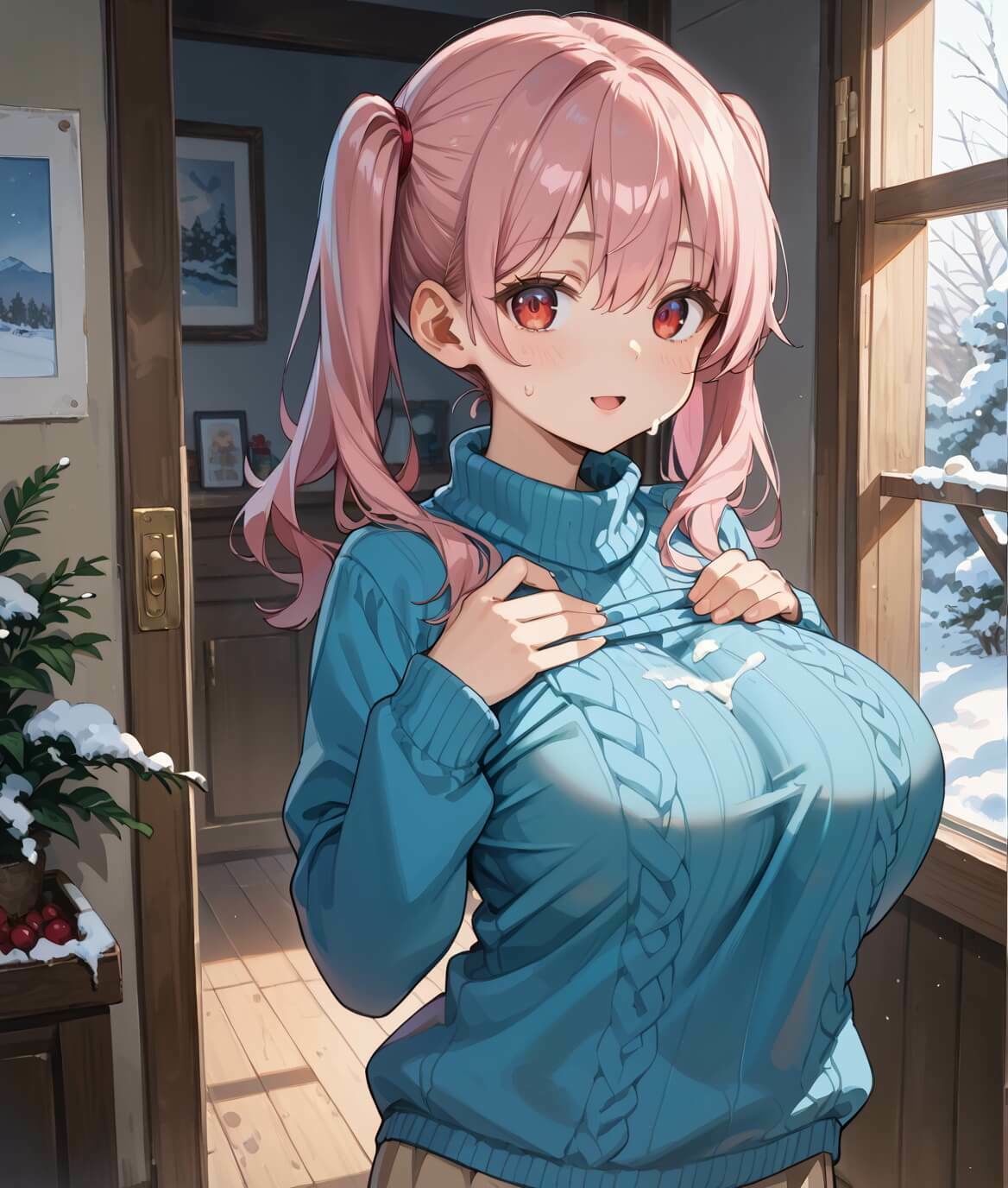 雪の日にエッチして温めて…？490枚 - サンプル画像 7