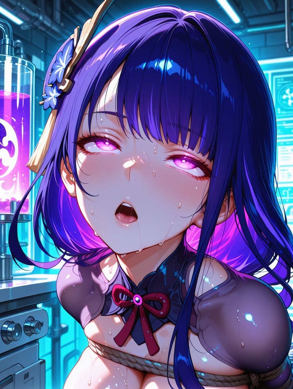 雷○将軍が研究所で人体改造される（ふたなり・妊娠） - サンプル画像 2