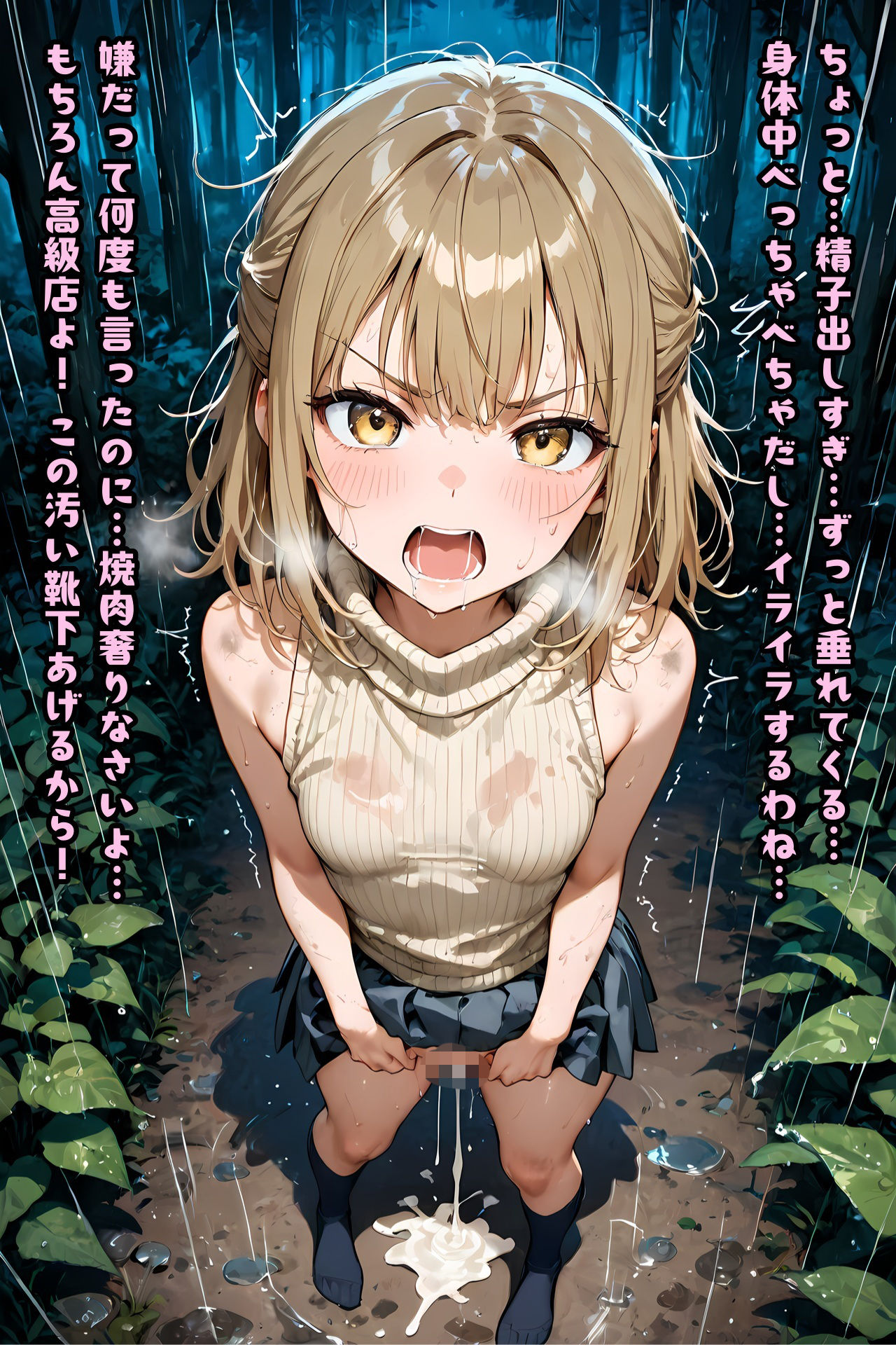 真夜中の屋外で変態プレイに付き合わされた彼女 - サンプル画像 2