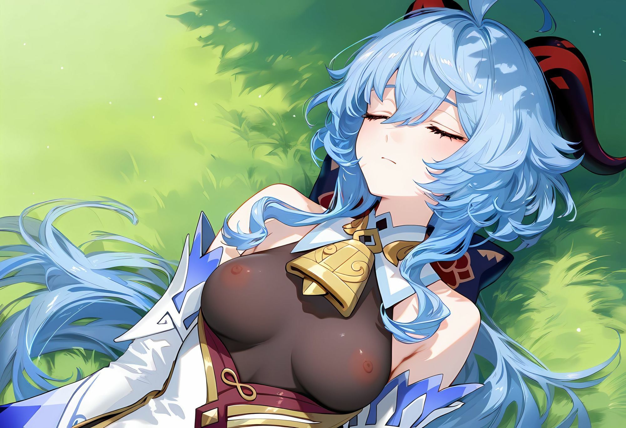 眠っている女の子を無理やり快楽に堕としちゃうCG集 -甘雨編 - サンプル画像 1