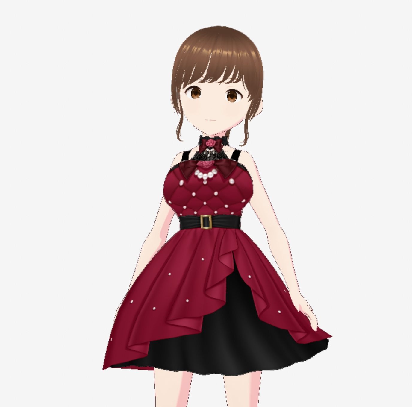 赤いドレスの巨乳のお姉さん（セリフなし  3DCGモデル  イラスト集） - サンプル画像 5