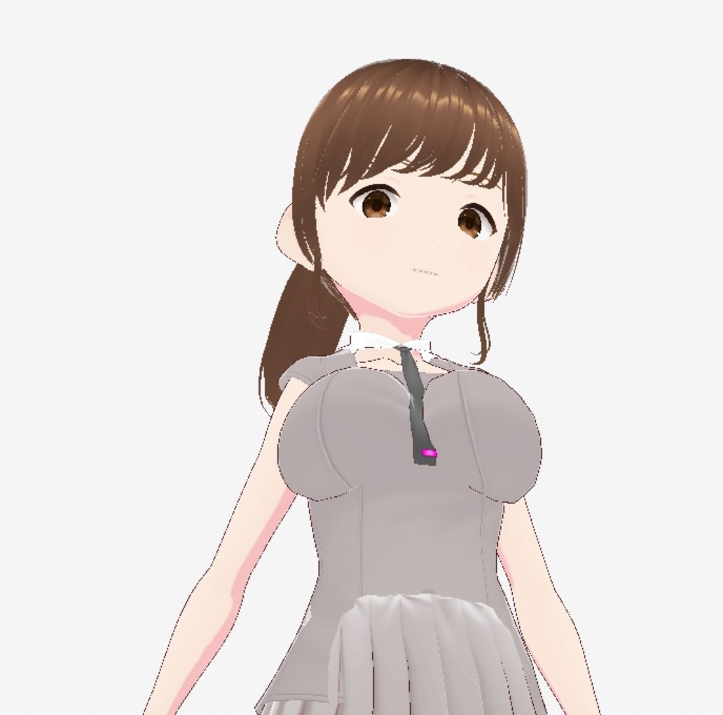 グレーと茶色の真ん中のような色の服のお姉さん（セリフなし  3DCGモデル  イラスト集） - サンプル画像 4