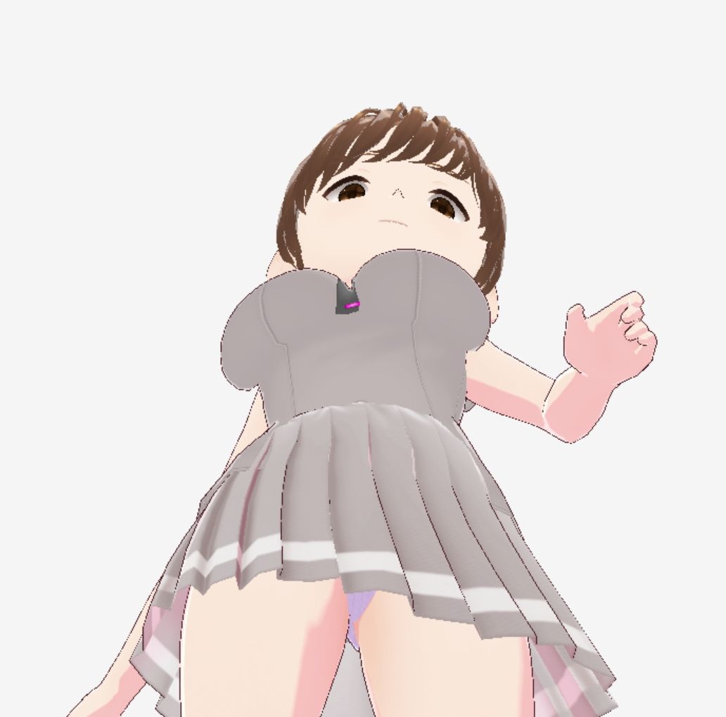 グレーと茶色の真ん中のような色の服のお姉さん（セリフなし  3DCGモデル  イラスト集） - サンプル画像 5