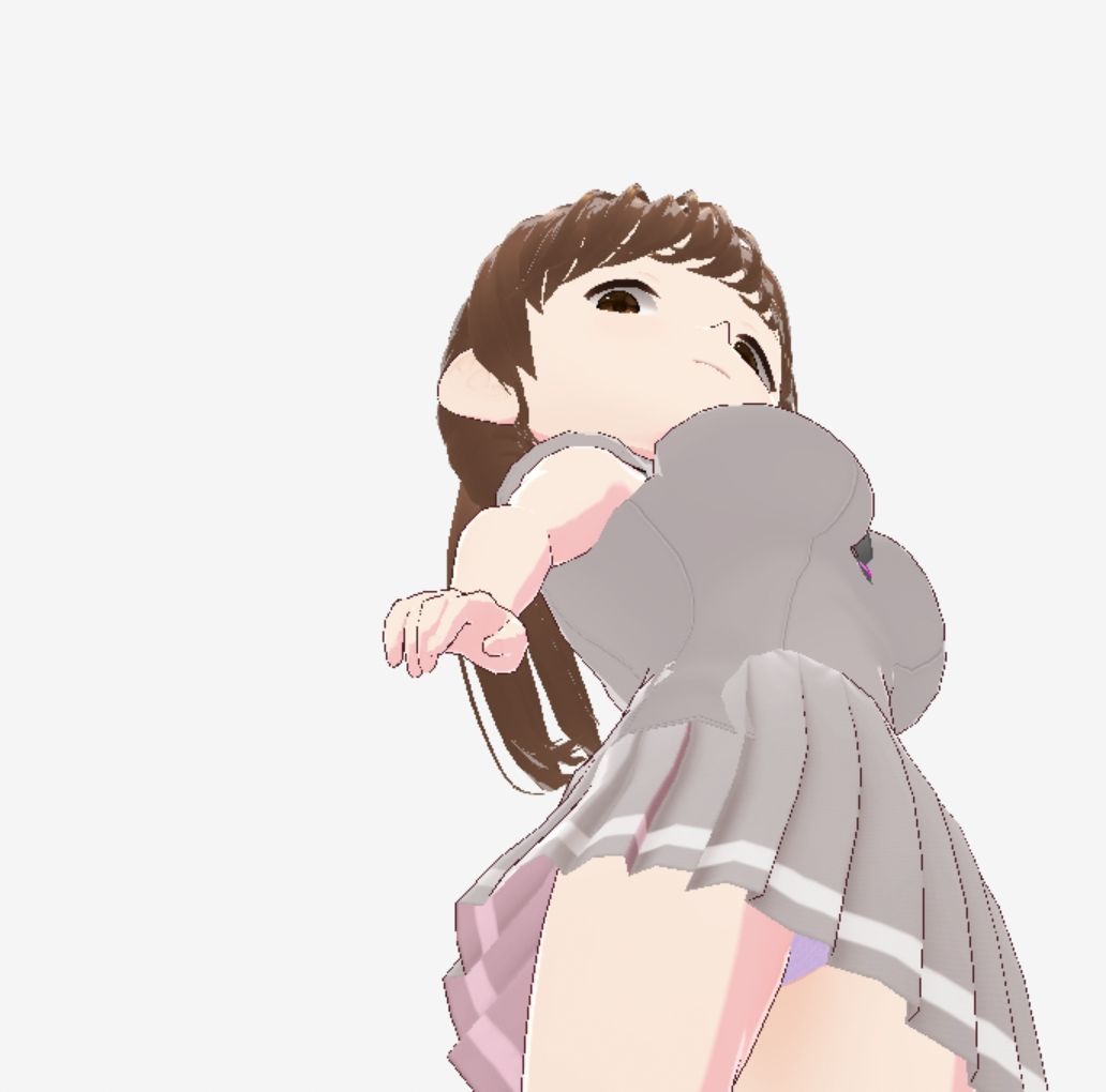 グレーと茶色の真ん中のような色の服のお姉さん（セリフなし  3DCGモデル  イラスト集） - サンプル画像 6