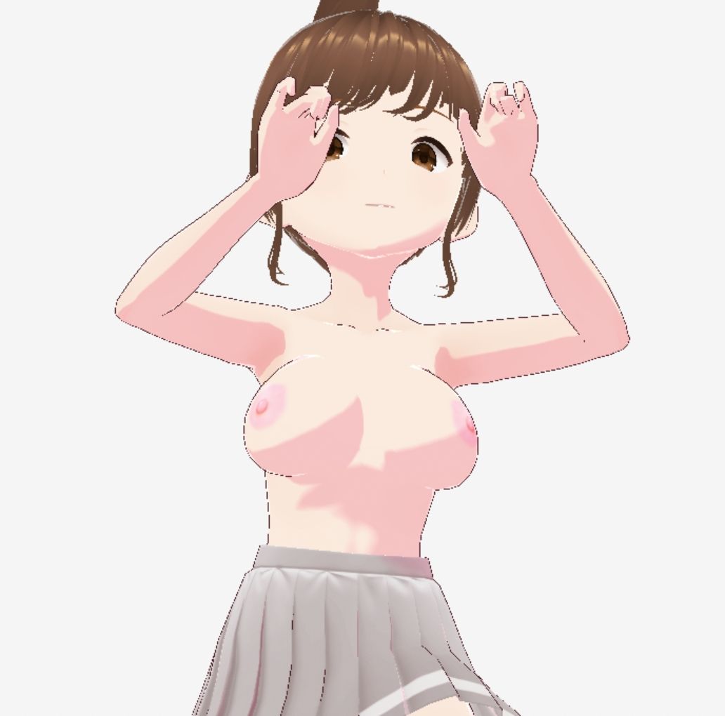 グレーと茶色の真ん中のような色の服のお姉さん（セリフなし  3DCGモデル  イラスト集） - サンプル画像 8