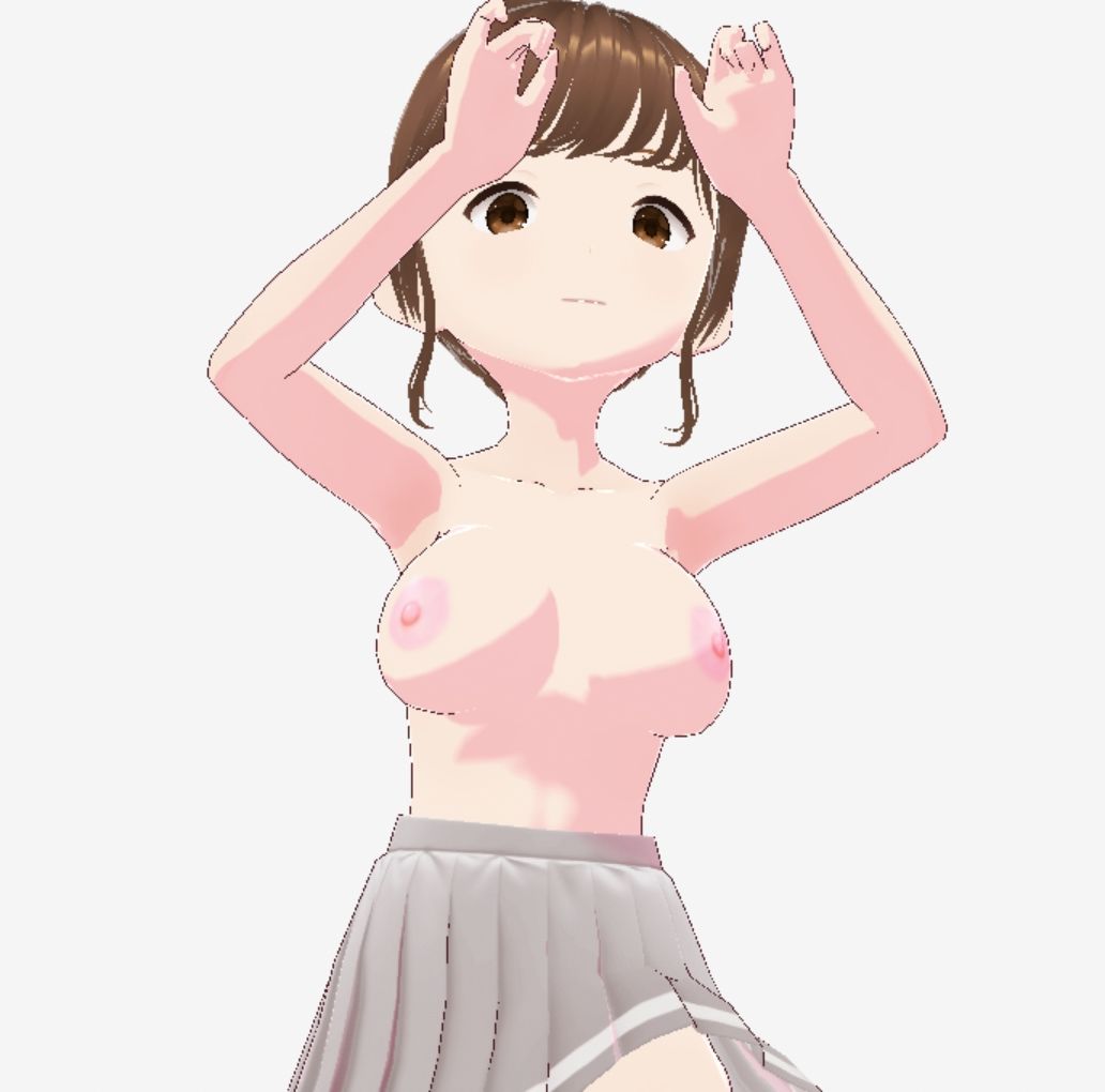 グレーと茶色の真ん中のような色の服のお姉さん（セリフなし  3DCGモデル  イラスト集） - サンプル画像 9