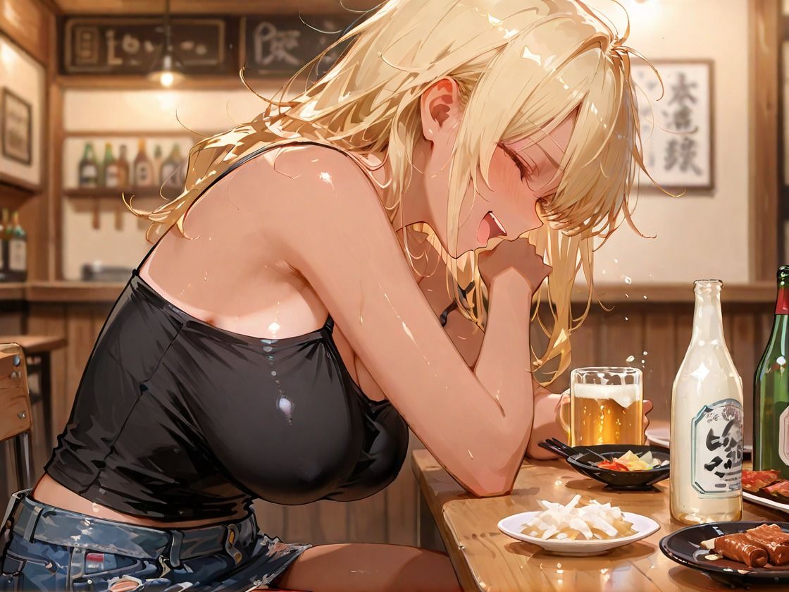 ●っ払い迷惑褐色ギャル。酔いつぶれ鬼畜制裁。 - サンプル画像 1