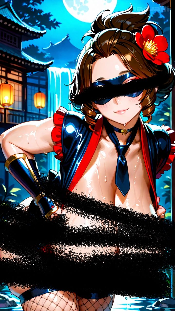 【AIアニメ巨乳美女写真集】Vol.3任務そっちのけで誘惑してくる変態仮面忍者くノ一_再掲 - サンプル画像 3