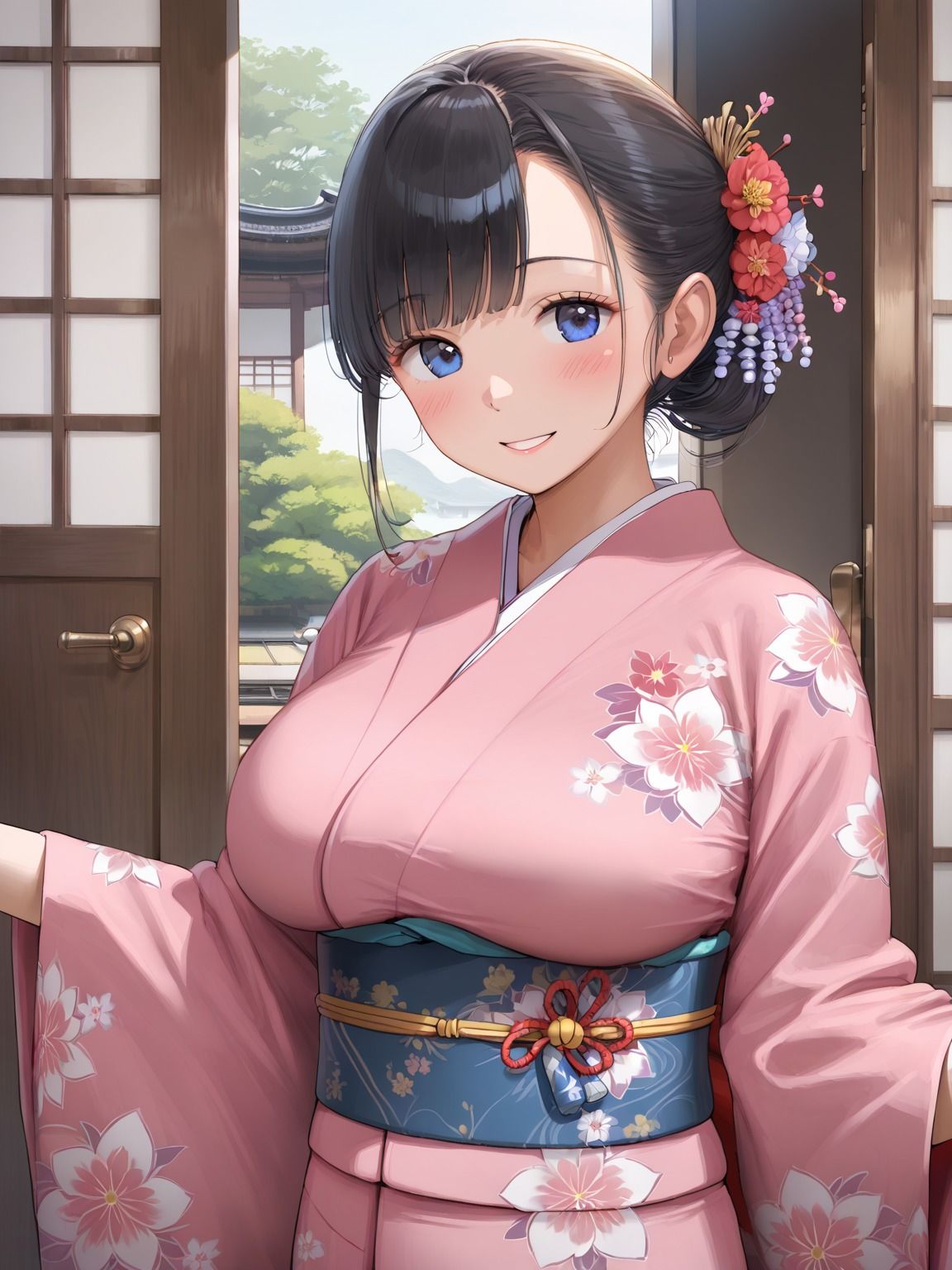 温泉宿の一室で、浴衣が乱れるまで - サンプル画像 1