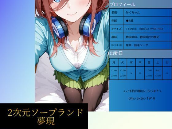 2次元ソープランド  中野み●嬢