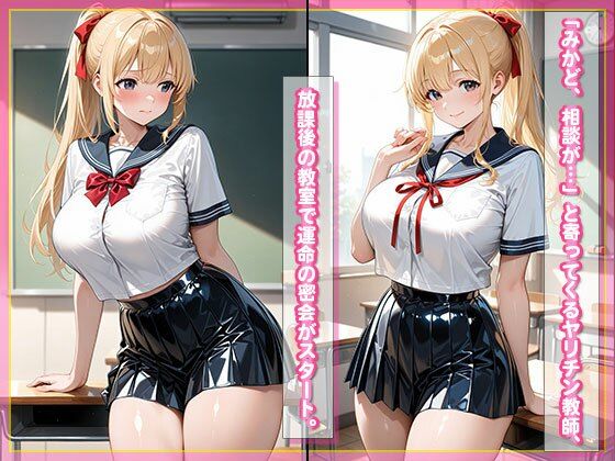 ヤリチン教師の餌食になる金髪制服女子 - サンプル画像 2