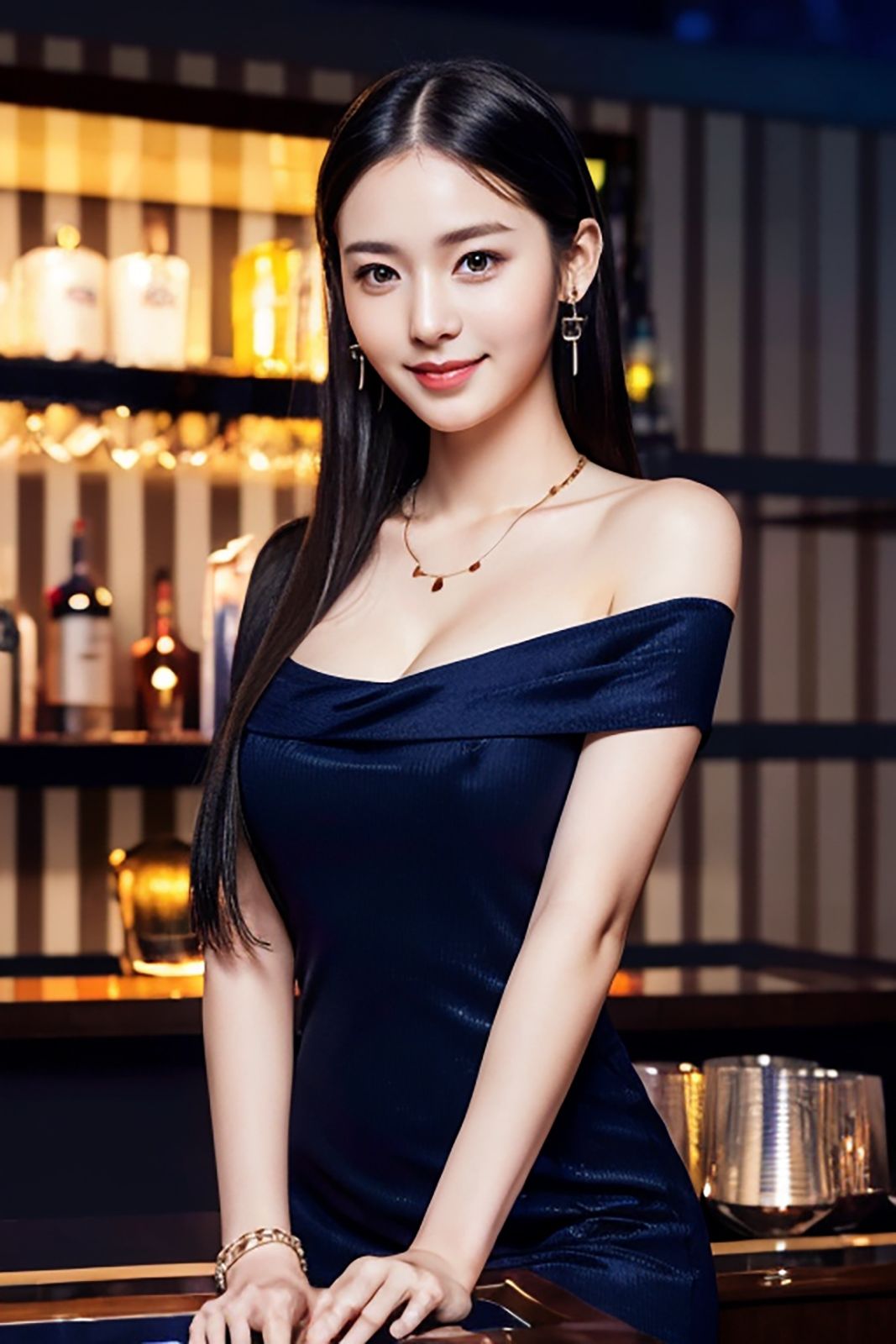 AI Night Lounge Beauty 3 - サンプル画像 3