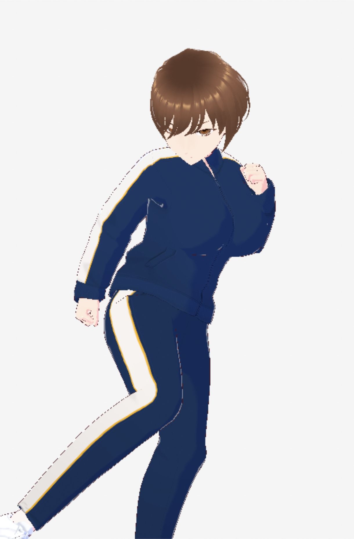 格闘好きな巨乳のジャージ姿のお姉さん（セリフなし  3DCGモデル  イラスト集） - サンプル画像 1