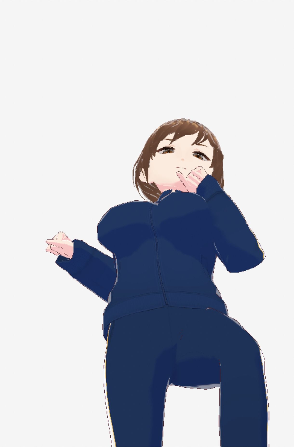 格闘好きな巨乳のジャージ姿のお姉さん（セリフなし  3DCGモデル  イラスト集） - サンプル画像 2