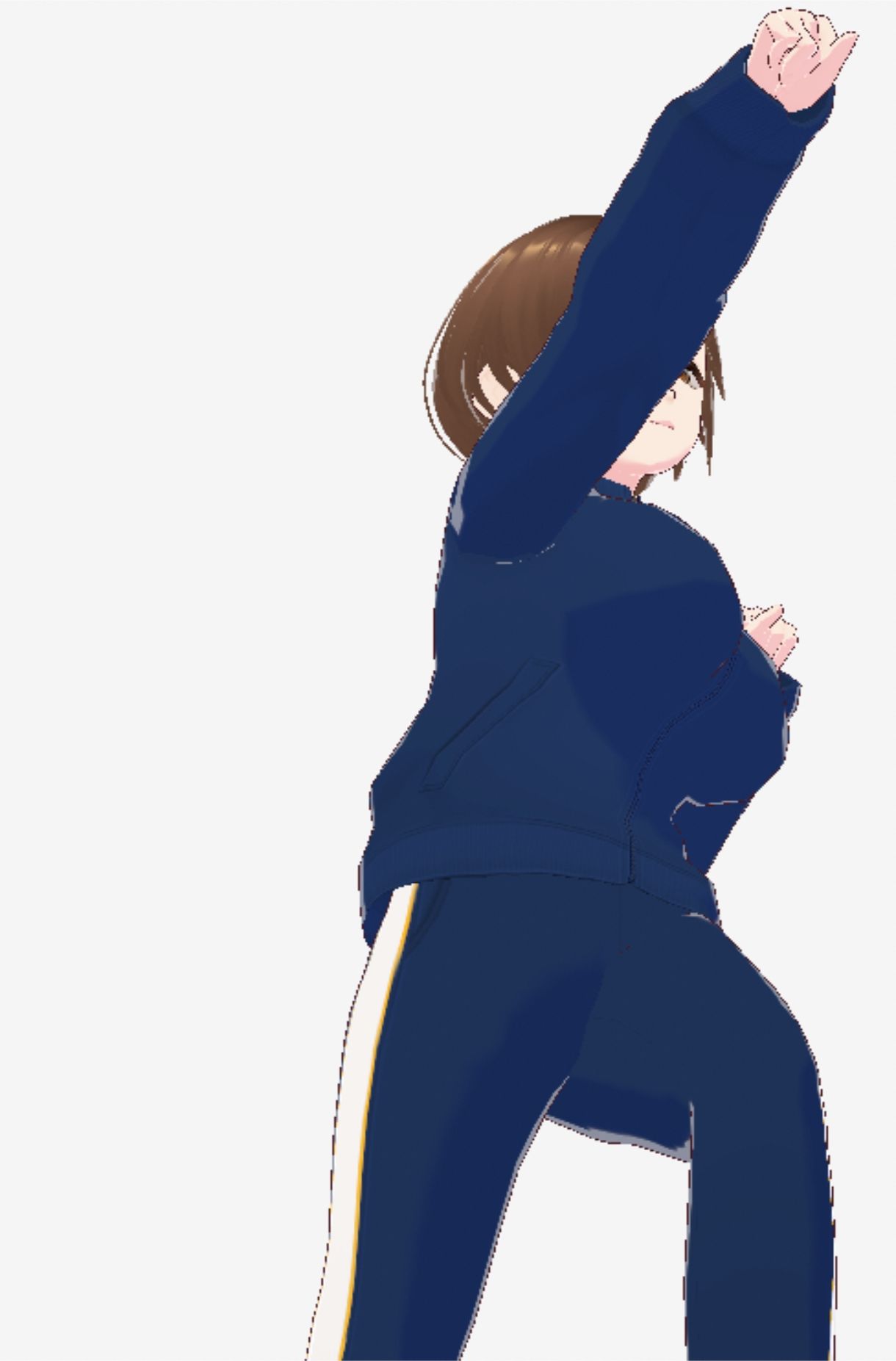 格闘好きな巨乳のジャージ姿のお姉さん（セリフなし  3DCGモデル  イラスト集） - サンプル画像 3