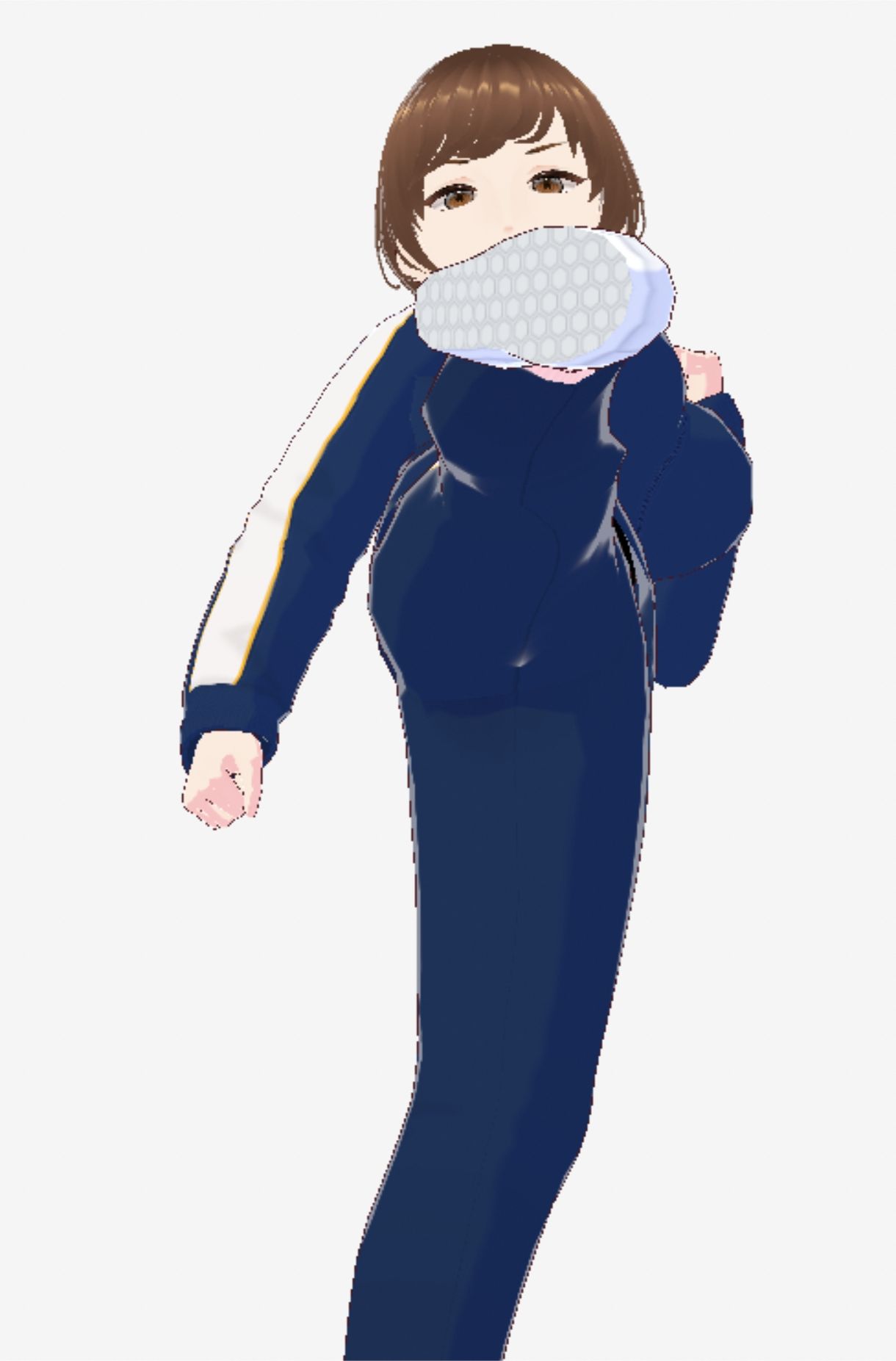 格闘好きな巨乳のジャージ姿のお姉さん（セリフなし  3DCGモデル  イラスト集） - サンプル画像 5