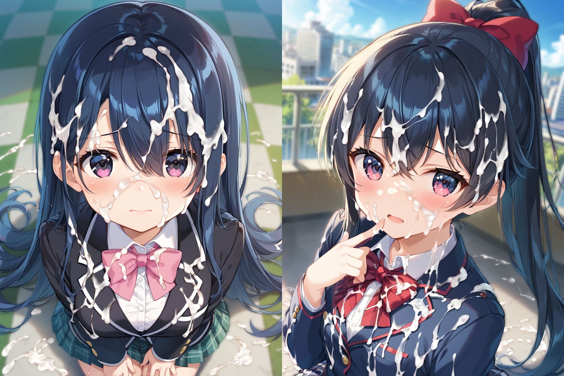 ブレザー制服ぶっかけCG集 - サンプル画像 4