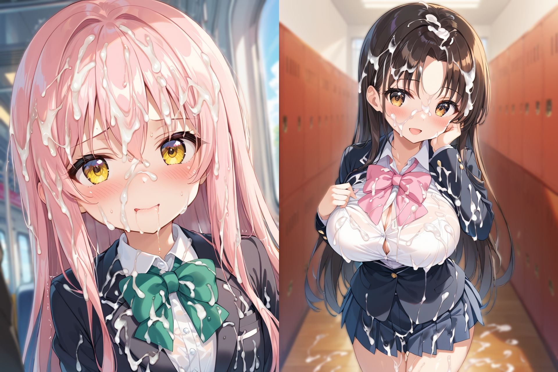 ブレザー制服ぶっかけCG集 - サンプル画像 5