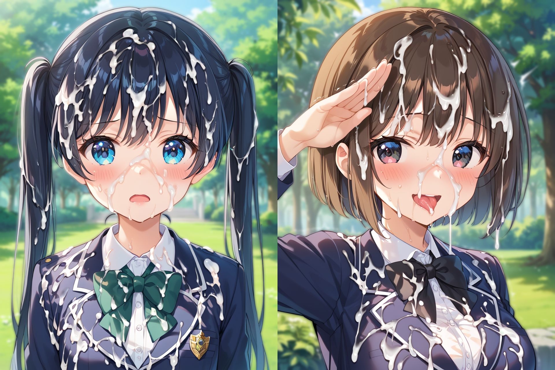 ブレザー制服ぶっかけCG集 - サンプル画像 6